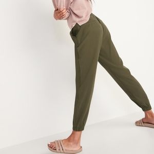 Old Navy High Waisted Twill Jogger Pants